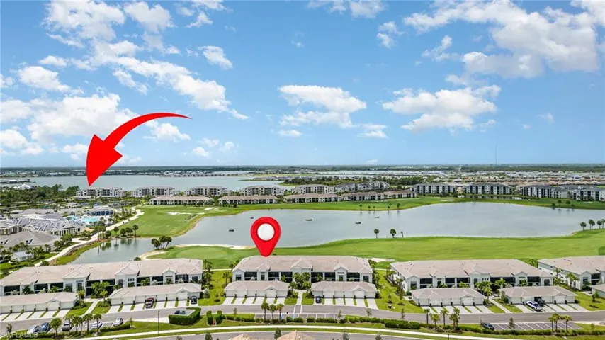 Close to the Amenities. Drone / aerial view featuring a water view.