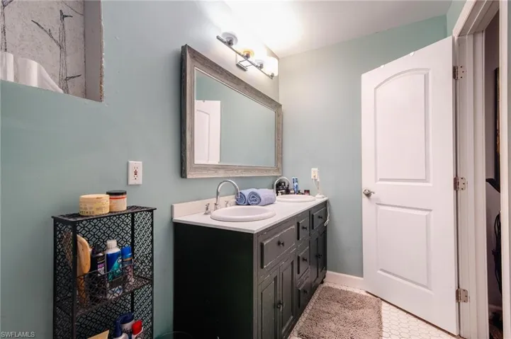 Bathroom featuring vanity