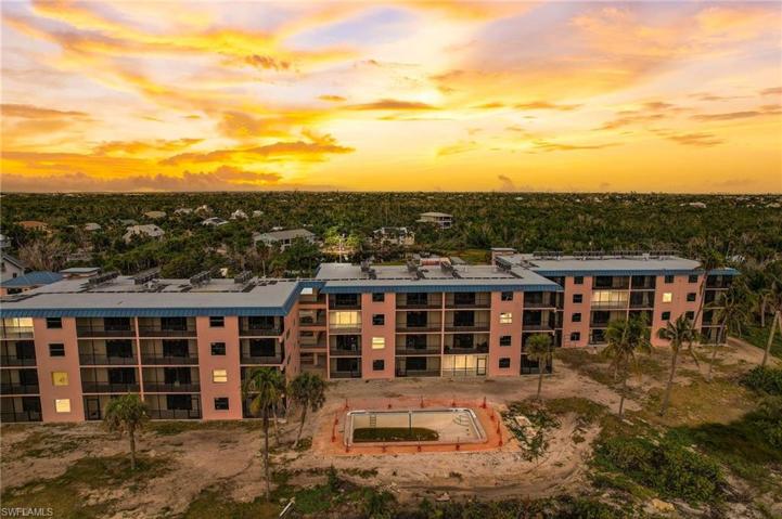 Aerial View Back Exterior Sunset