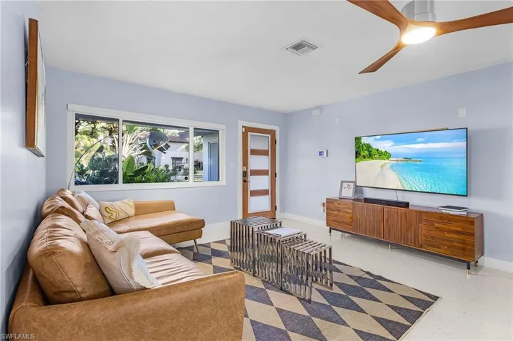 Living area with Terrazon Floors