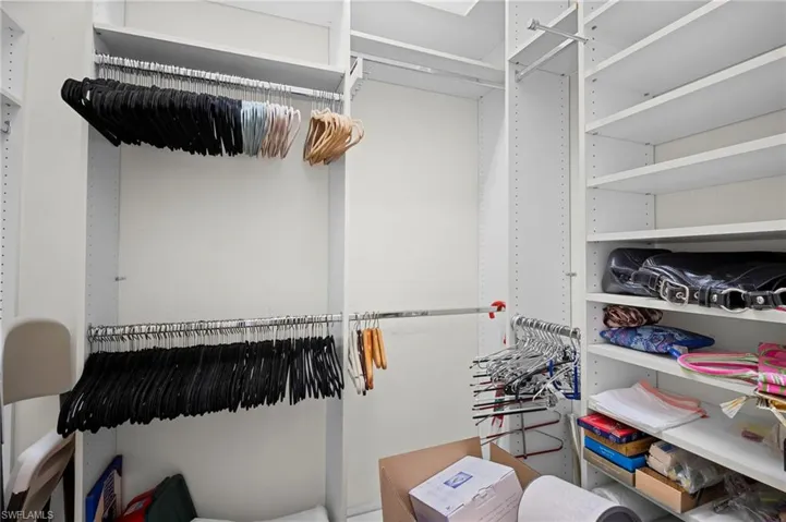 View of walk in closet