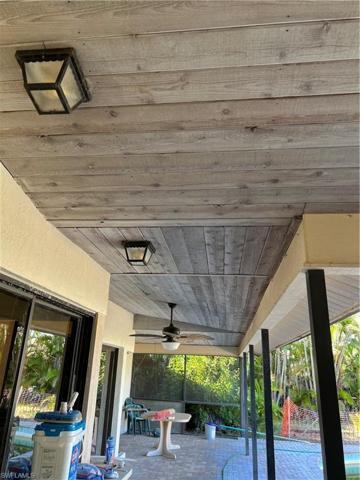 Pool Area with beautiful wood ceiling