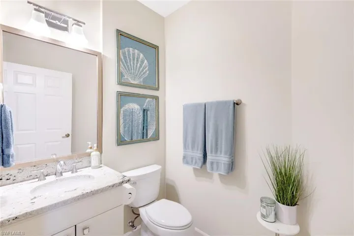 Half bath off dining room