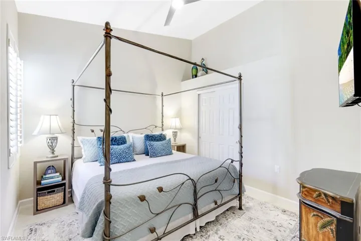 2nd guest bedroom with high ceilings