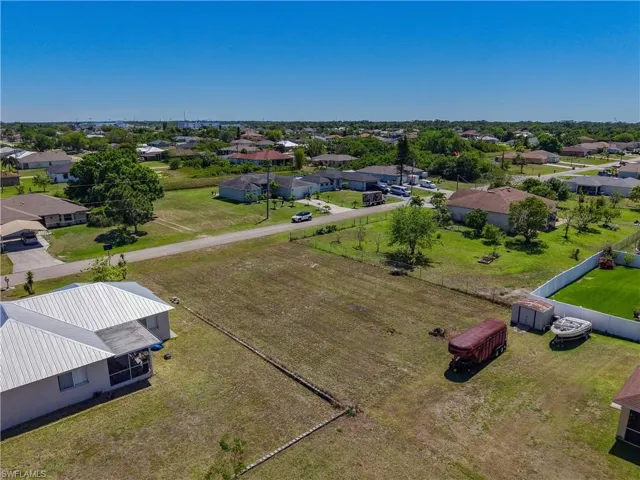 Aerial view with a residential view