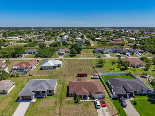 Aerial view with a residential view