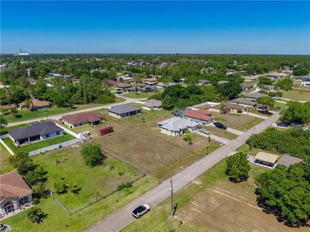 Aerial view with a residential view