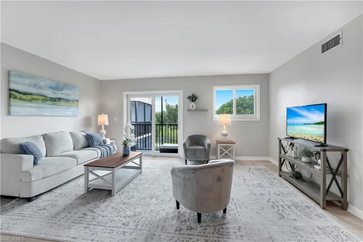 Desirable floor plan with a balcony off the living room
