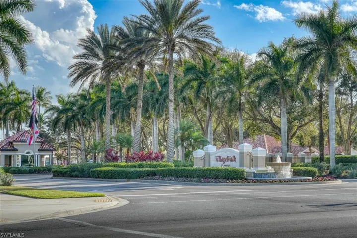 Gated entrance to the highly desirable Village Walk community.