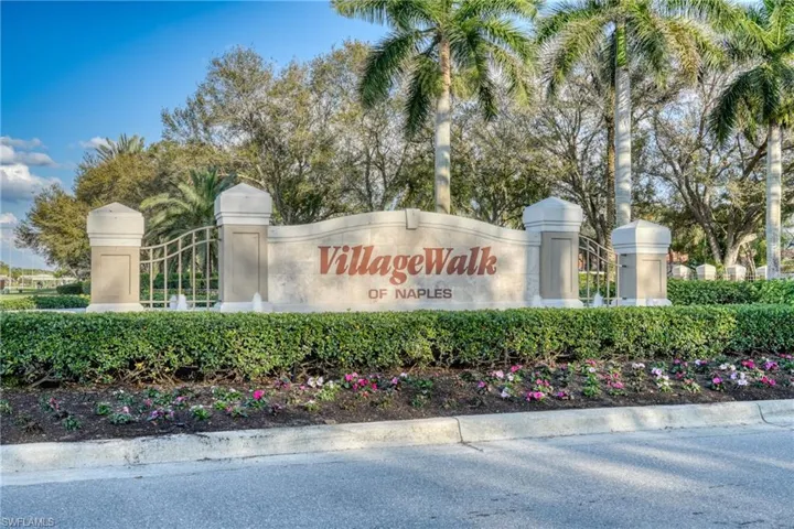 Entrance to the gated Village Walk community in North Naples.