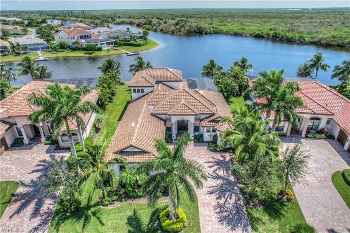 Aerial of home and creek