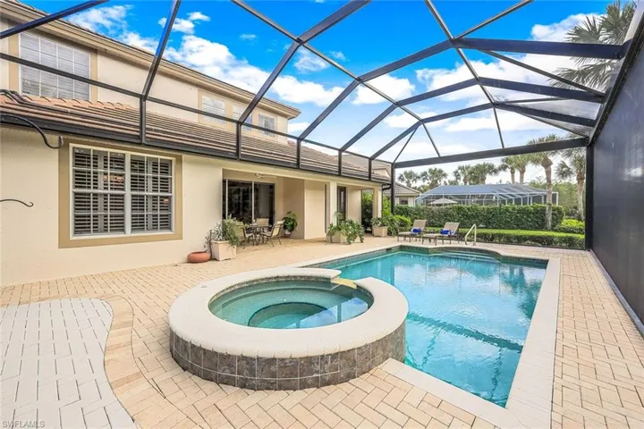 Pool & Spa with a solar pool heater- Great space to entertain family and friends.