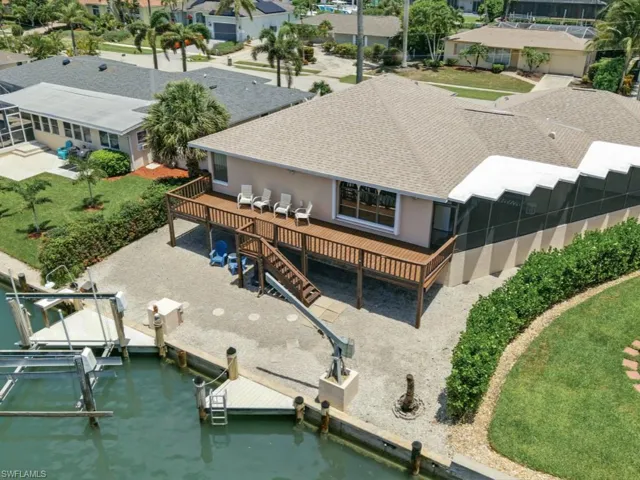 Aerial view of direct water home