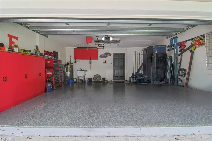Garage with a sink