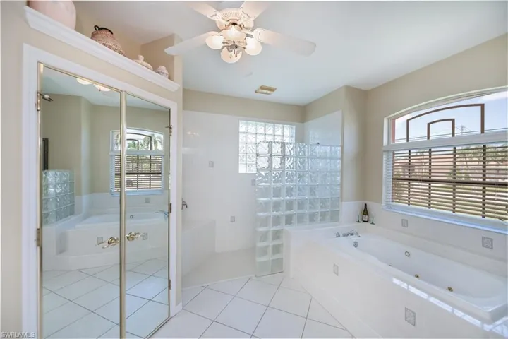 master bathroom soaking tub and shower