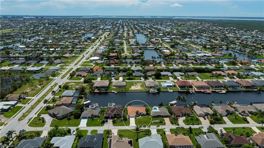 aerial of neighborhood