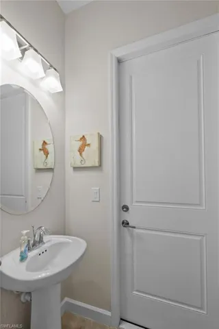 Bathroom with baseboards