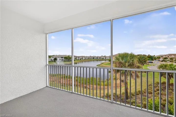 Balcony with water view