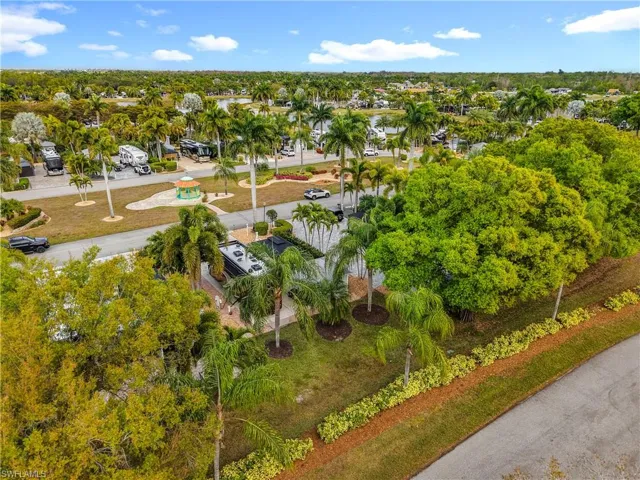 Aerial view of residential area