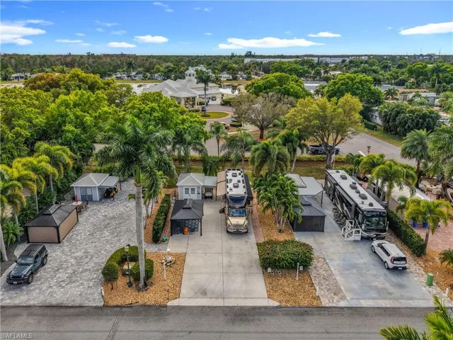 Aerial view of residential area