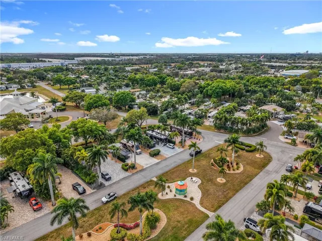 Aerial overview of property's location with nearby suburban area