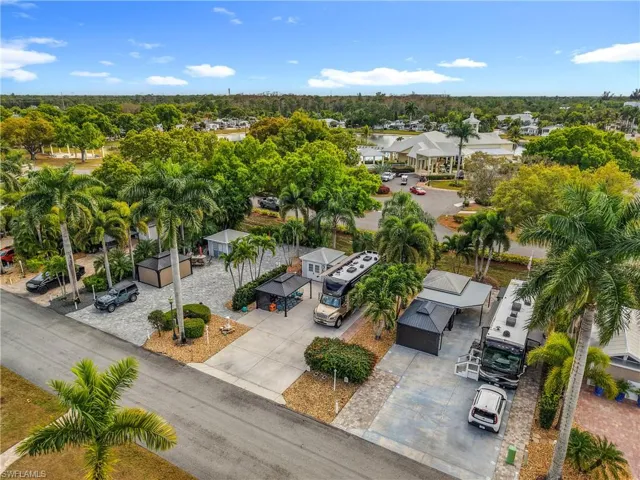 Aerial view of residential area
