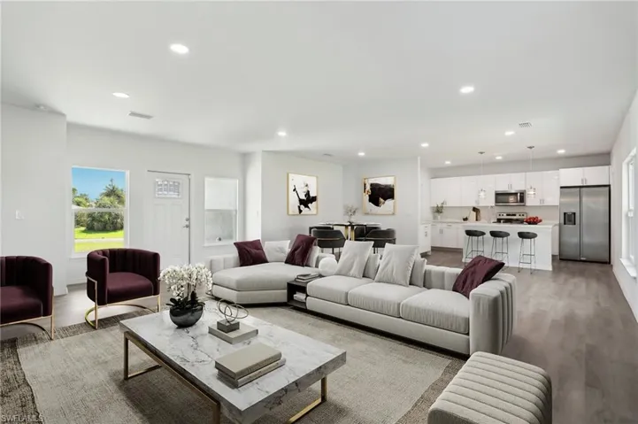 Living room featuring light hardwood / wood-style floors