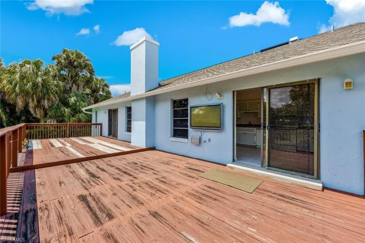 View of wooden deck