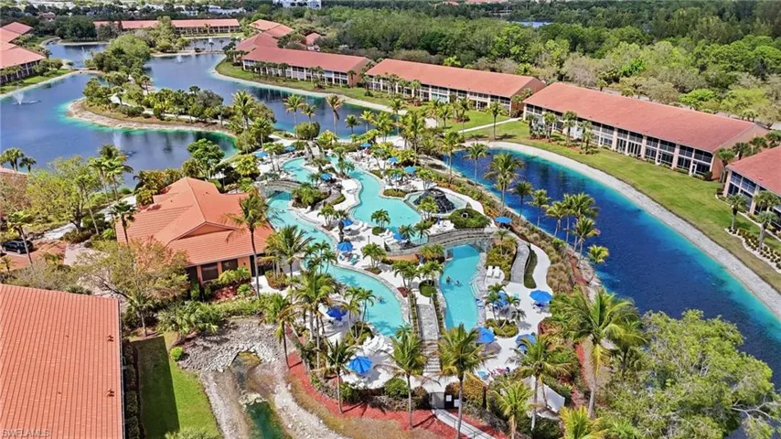 Aerial view of a large body of water