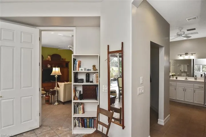 The Primary Bedroom is steps away from Great Room