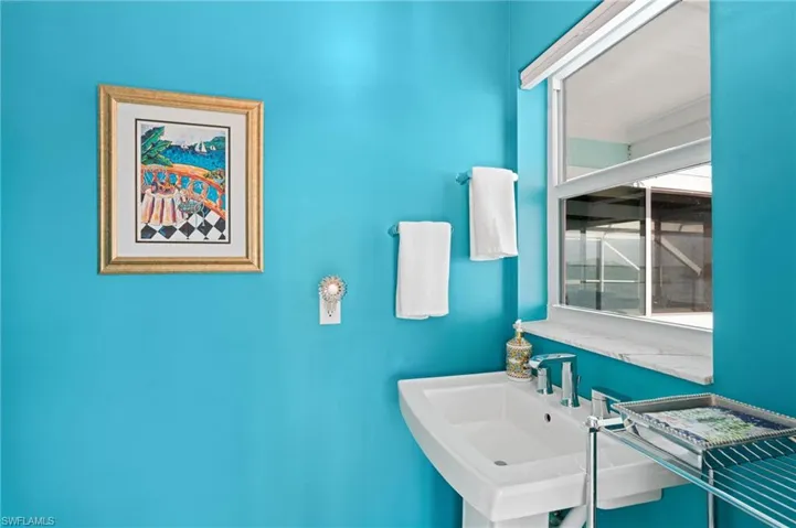 Bathroom with sink /  virtually enhanced photo