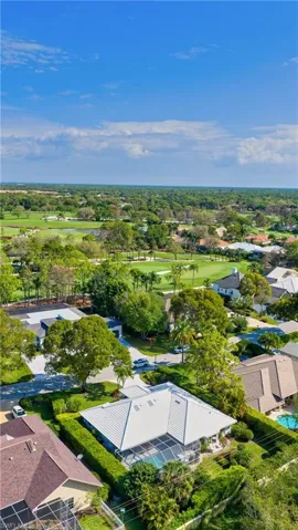 Aerial view of residential area with Wyndemere Golf Course