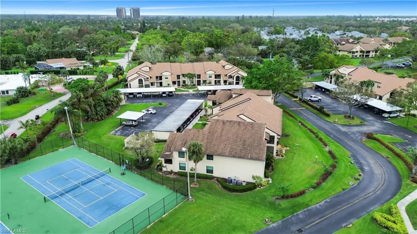 Aerial perspective of suburban area