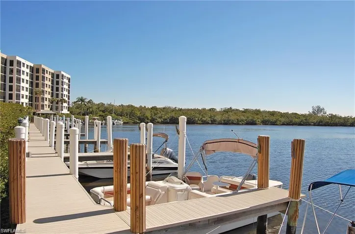 Boat docks on a first come basis, lifts not allowed, boats may stay in docks as long as resident stays in building.