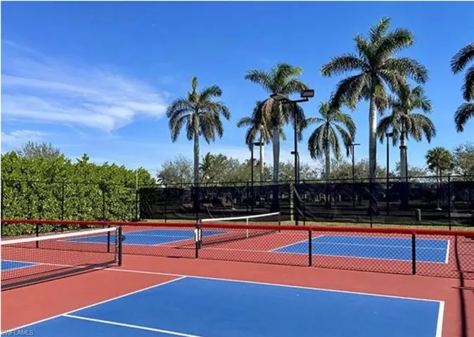 View of tennis court