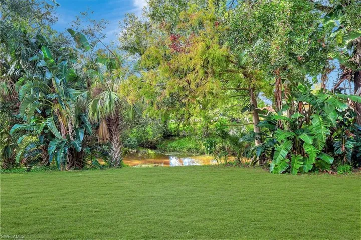 Back yard with water view.