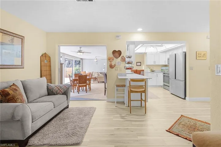 Family room featuring light wood-type flooring