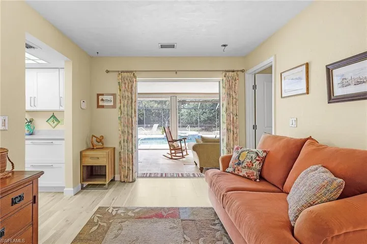 Living room featuring light hardwood / wood-style flooring