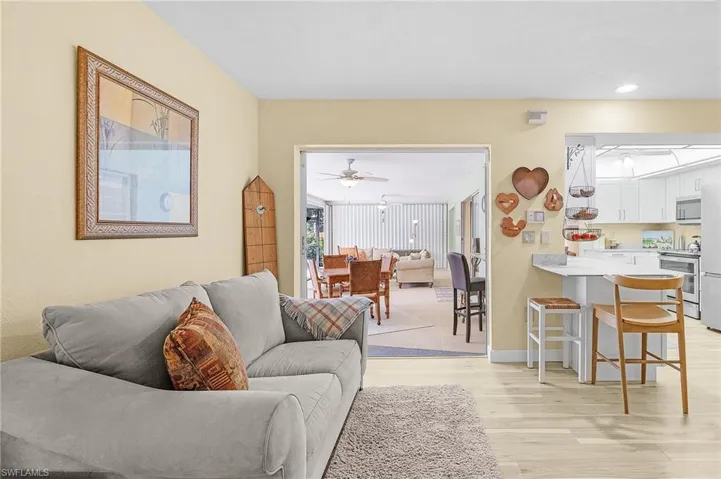 Family room featuring light wood-type flooring