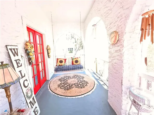 Entrance to property with french doors