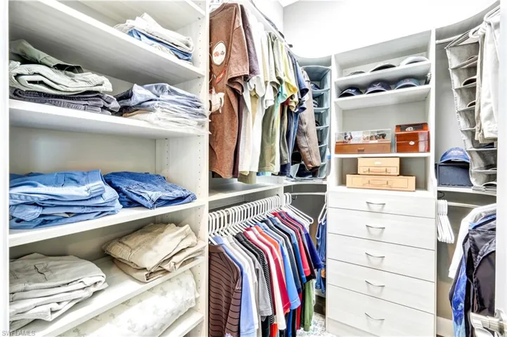 View of walk in closet