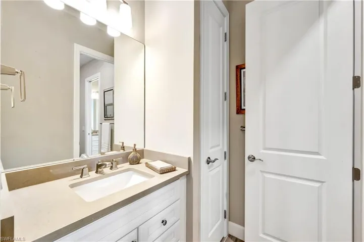 Bathroom featuring vanity