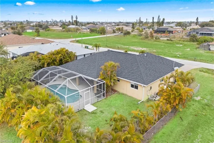 Bird’s-Eye View of Pool, Yard & Outdoor Living.