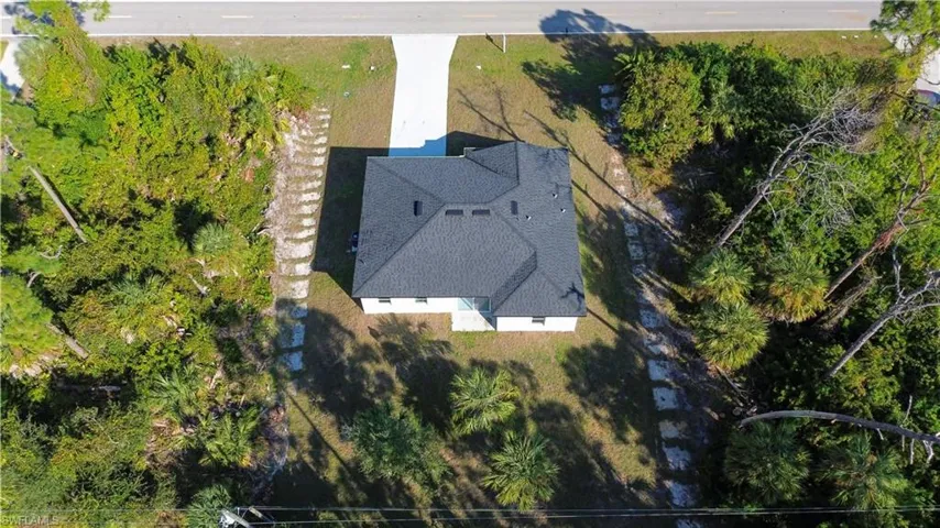 View from above of property