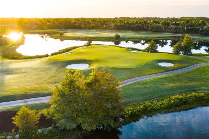 View of golf course, and a water view