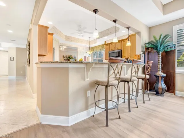 Breakfast bar for additional seating