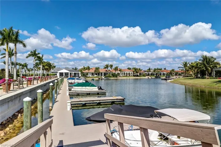 Miromar Lakes marina boat docks