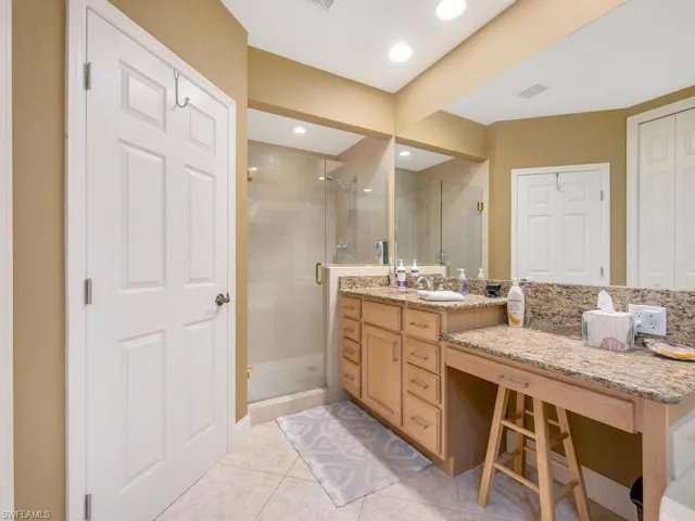 Walk-in shower is always a nice feature.