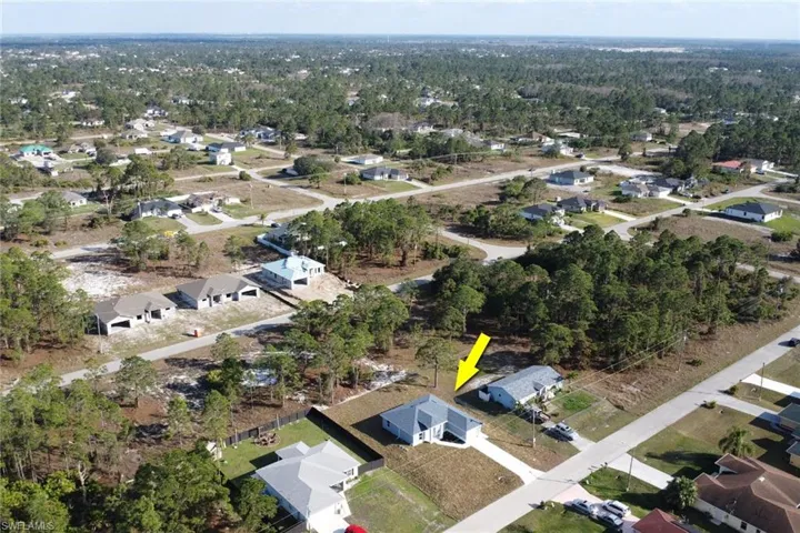 Birds eye view of property