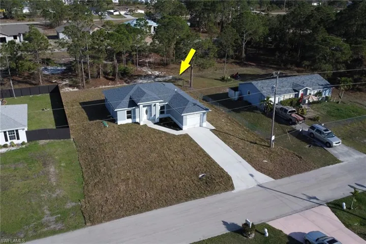 Birds eye view of property